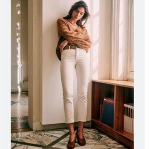 NWT Sezane ECO-FRIENDLY BRUT SEXY Jeans size 12 ecru